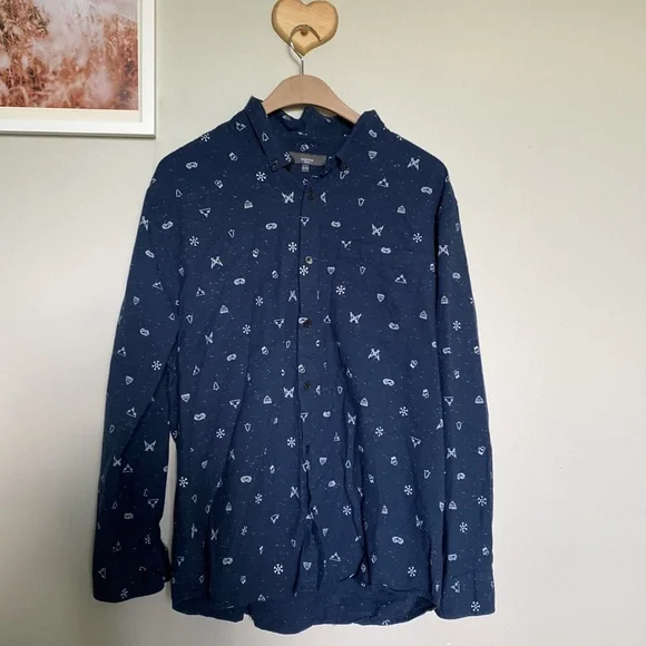 Mountain Ridge Alpine Print Button Up - Picture 3 of 4